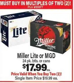 Angelo Caputo's Fresh Market Miller Lite MGD offer