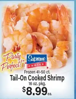 Angelo Caputo's Fresh Market Frozen 41-50 ct. Tail-On Cooked Shrimp offer