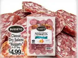 Angelo Caputo's Fresh Market BUSSETO CLASSIC DRY SALAMI NUGGETS offer