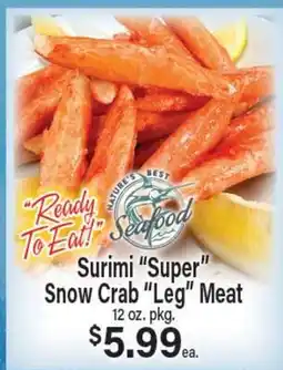 Angelo Caputo's Fresh Market Surimi Super Snow Crab Leg Meat offer