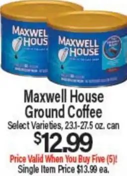 Angelo Caputo's Fresh Market Maxwell House Ground Coffee offer