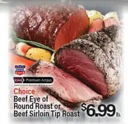 Angelo Caputo's Fresh Market Choice Beef Eye of Round Roast or Beef Sirloin Tip Roast offer