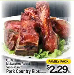 Angelo Caputo's Fresh Market U.S.G.I. Midwestern Raised All-Natural Pork Country Ribs offer