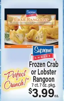 Angelo Caputo's Fresh Market Frozen Crab or Lobster Rangoon offer