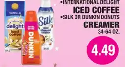 Carnicerias Jimenez • INTERNATIONAL DELIGHT ICED COFFEE • SILK OR DUNKIN DONUTS CREAMER offer