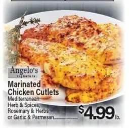 Angelo Caputo's Fresh Market Angelo's Marinated Chicken Cutlets offer