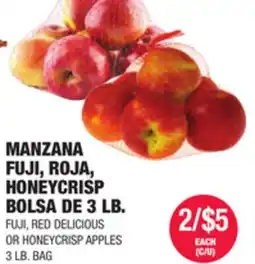Carnicerias Jimenez MANZANA FUJI, ROJA, HONEYCRISP BOLSA DE 3 LB offer