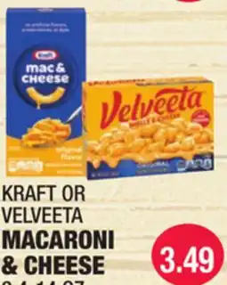 Carnicerias Jimenez KRAFT OR VELVEETA MACARONI & CHEESE offer