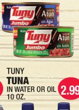 Carnicerias Jimenez TUNY TUNA IN WATER OR OIL offer