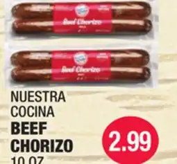 Carnicerias Jimenez NUESTRA COCINA BEEF CHORIZO offer