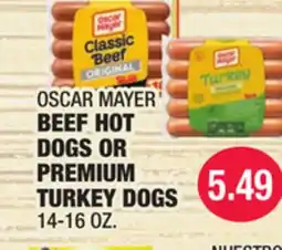 Carnicerias Jimenez OSCAR MAYER BEEF HOT DOGS OR PREMIUM TURKEY DOGS offer