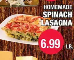 Carnicerias Jimenez HOMEMADE SPINACH LASAGNA offer