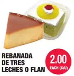 Carnicerias Jimenez REBANADA DE TRES LECHES O FLAN offer