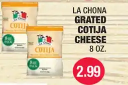Carnicerias Jimenez LA CHONA GRATED COTIJA CHEESE offer