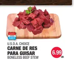 Carnicerias Jimenez U.S.D.A. CHOICE CARNE DE RES PARA GUISTAR offer