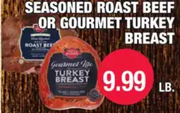 Carnicerias Jimenez SEASONED ROAST BEEF OR GOURMET TURKEY BREAST offer