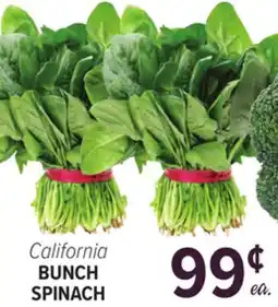 Cermak Fresh Market California BUNCH SPINACH offer