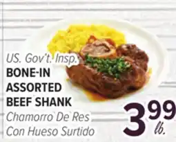 Cermak Fresh Market U.S. Gov't Insp. BONE-IN ASSORTED BEEF SHANK offer