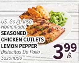 Cermak Fresh Market U.S. Gov't. Insp. Homemade SEASONED CHICKEN CUTLETS LEMON PEPPER offer