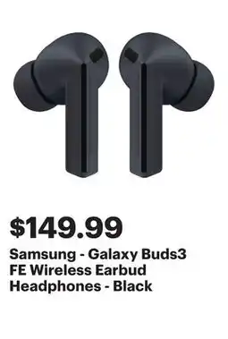 Best Buy Samsung - Galaxy Buds3 FE Wireless Earbud Headphones - Black offer