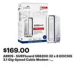Best Buy ARRIS - SURFboard SB8200 32 x 8 DOCSIS 3.1 Gig-Speed Cable Modem - White offer