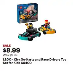 Best Buy LEGO - City Go-Karts and Race Drivers Toy Set for Kids 60400 offer