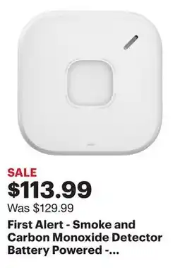 Best Buy First Alert - Smoke and Carbon Monoxide Detector Battery Powered - White offer