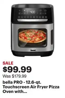 Best Buy bella PRO - 12.6-qt. Touchscreen Air Fryer Pizza Oven with Rotisserie - Stainless Steel offer