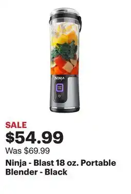 Best Buy Ninja - Blast 18 oz. Portable Blender - Black offer