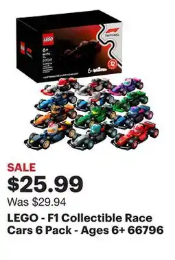 Best Buy LEGO - F1 Collectible Race Cars 6 Pack - Ages 6+ 66796 offer