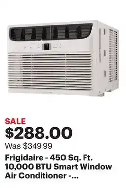 Best Buy Frigidaire - 450 Sq. Ft. 10,000 BTU Smart Window Air Conditioner - White offer