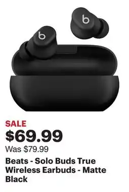 Best Buy Beats - Solo Buds True Wireless Earbuds - Matte Black offer