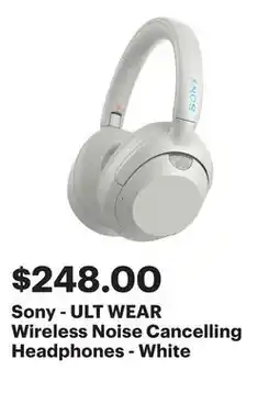 Best Buy Sony - ULT WEAR Wireless Noise Cancelling Headphones - White offer