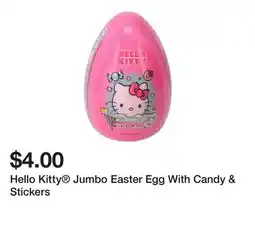 Five Below Hello Kitty Jumbo Easter Egg With Candy & Stickers offer