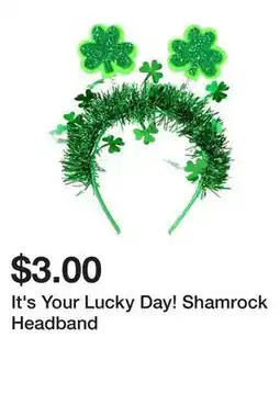 Five Below It's Your Lucky Day! Shamrock Headband offer
