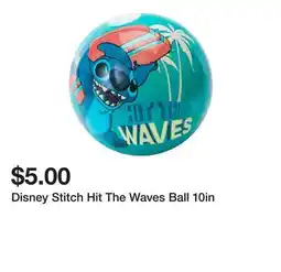 Five Below Disney Stitch Hit The Waves Ball 10in offer