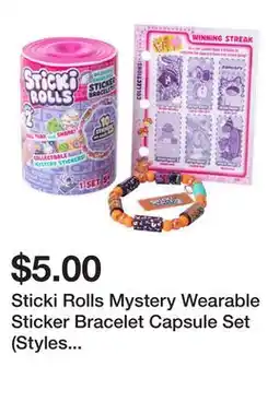 Five Below Sticki Rolls Mystery Wearable Sticker Bracelet Capsule Set (Styles May Vary) offer