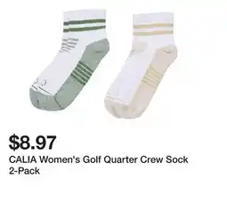 Dick's Sporting Goods CALIA Women's Golf Quarter Crew Sock 2-Pack offer