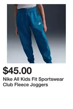 Dick's Sporting Goods Nike All Kids Fit Sportswear Club Fleece Joggers offer