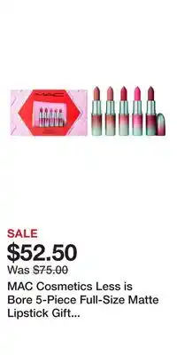 Nordstrom MAC Cosmetics Less is Bore 5-Piece Full-Size Matte Lipstick Gift Set (Limited Edition) $125 Value offer