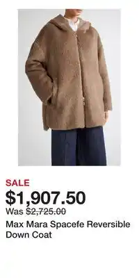 Nordstrom Max Mara Spacefe Reversible Down Coat offer