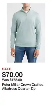 Nordstrom Peter Millar Crown Crafted Albatross Quarter Zip offer