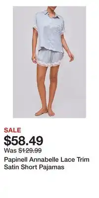 Nordstrom Papinell Annabelle Lace Trim Satin Short Pajamas offer