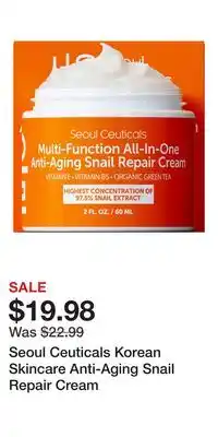 Nordstrom Seoul Ceuticals Korean Skincare Anti-Aging Snail Repair Cream offer