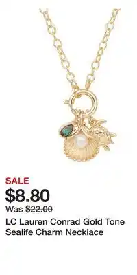 Kohl's LC Lauren Conrad Gold Tone Sealife Charm Necklace offer