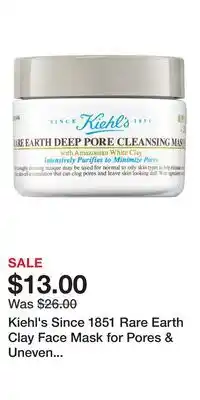 Kohl's Kiehl's Since 1851 Rare Earth Clay Face Mask for Pores & Uneven Texture offer