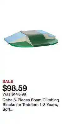 Kohl's Qaba 6-Pieces Foam Climbing Blocks for Toddlers 1-3 Years, Soft Play Set for Climb and Crawl offer