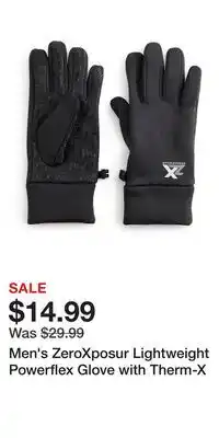 Kohl's Men's ZeroXposur Lightweight Powerflex Glove with Therm-X offer