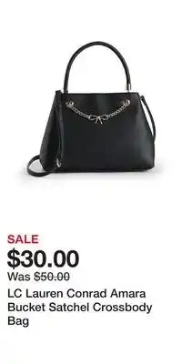 Kohl's LC Lauren Conrad Amara Bucket Satchel Crossbody Bag offer
