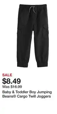 Kohl's Baby & Toddler Boy Jumping Beans Cargo Twill Joggers offer